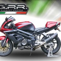 GPR auspuff kompatibel mit  Aprilia Sl -Falco 1000 2000-2004, Furore Nero, Doppelt homologierter legaler Slip-On-Auspuff mit ABE, einschließlich abnehmbarer DB-Killer und verbindungsrohre 