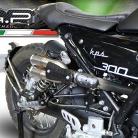 GPR auspuff kompatibel mit  F.B. Mondial Hps 300 Pagani 2021-2022, F205, Zugelassener legaler Slip-On-Auspuff mit Abe, einschließlich abnehmbarem DB-Killer und Verbindungsrohr 