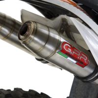 GPR auspuff kompatibel mit  Ktm Freeride 350 4T 2012-2017, Deeptone Inox, Doppelt homologierter legaler Slip-On-Auspuff mit ABE, einschließlich abnehmbarer DB-Killer und verbindungsrohre 