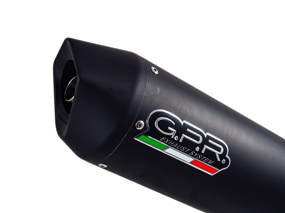 GPR auspuff kompatibel mit  Aprilia Shiver 750 Gt 2007-2016, Furore Nero, Doppelter Rennauspuff, mit Verbindungsrohren, Artikel ohne Genehmigung 