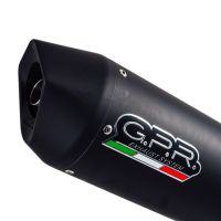 GPR auspuff kompatibel mit  Aprilia Shiver 750 Gt 2007-2016, Furore Nero, Doppelter Rennauspuff, mit Verbindungsrohren, Artikel ohne Genehmigung 