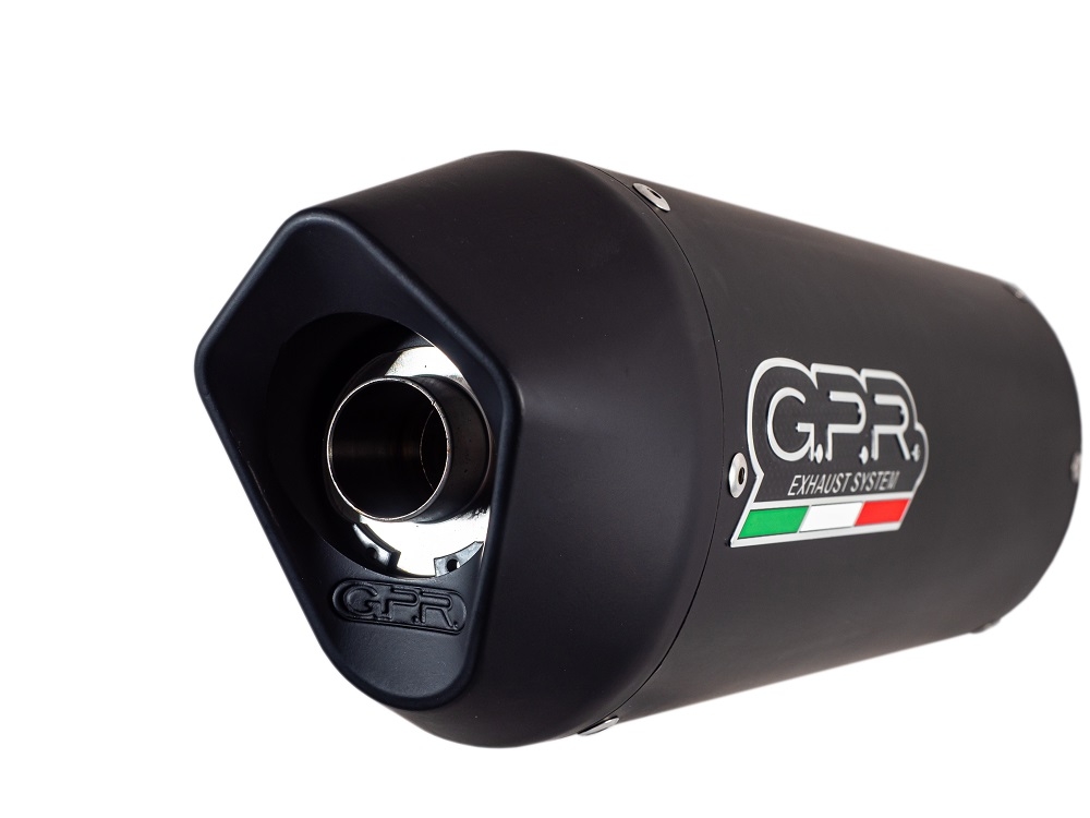 GPR auspuff kompatibel mit  Aprilia Shiver 750 Gt 2007-2016, Furore Nero, Doppelter Rennauspuff, mit Verbindungsrohren, Artikel ohne Genehmigung 