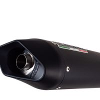 GPR auspuff kompatibel mit  Aprilia Shiver 750 Gt 2007-2016, Furore Nero, Doppelter Rennauspuff, mit Verbindungsrohren, Artikel ohne Genehmigung 