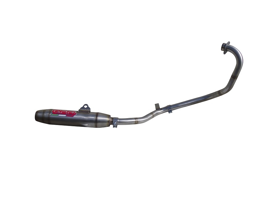 GPR auspuff kompatibel mit  Yamaha FZ 16 Byson 160  2010-2010, Deeptone Inox, Zugelassener legaler Vollanlagenauspuff mit ABE, inklusive herausnehmbarem DB-Killer 