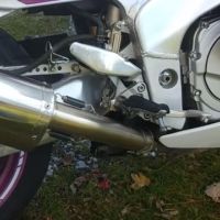 GPR auspuff kompatibel mit  Yamaha Fzr 1000 Ex-Up 1989-1990, Trioval, Zugelassener legaler Slip-On-Auspuff mit Abe, einschließlich abnehmbarem DB-Killer und Verbindungsrohr 