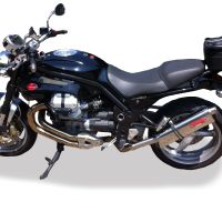 GPR auspuff kompatibel mit  Moto Guzzi Griso 1100 2005-2008, Trioval, Zugelassener legaler Slip-On-Auspuff mit ABE, inklusive abnehmbarem DB-Killer, Verbindungsrohr und Katalysator 