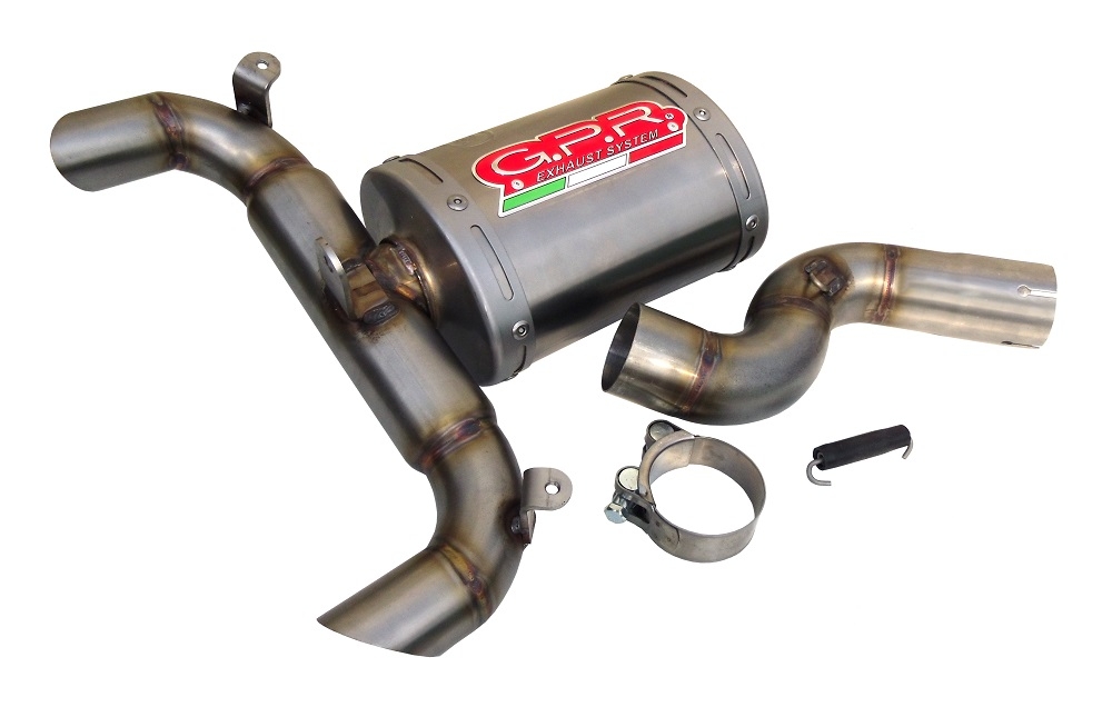 GPR auspuff kompatibel mit  Suzuki Gsr 600 2006-2011, Titanium Oval , Zugelassener legaler Slip-On-Auspuff mit Abe, einschließlich abnehmbarem DB-Killer und Verbindungsrohr 