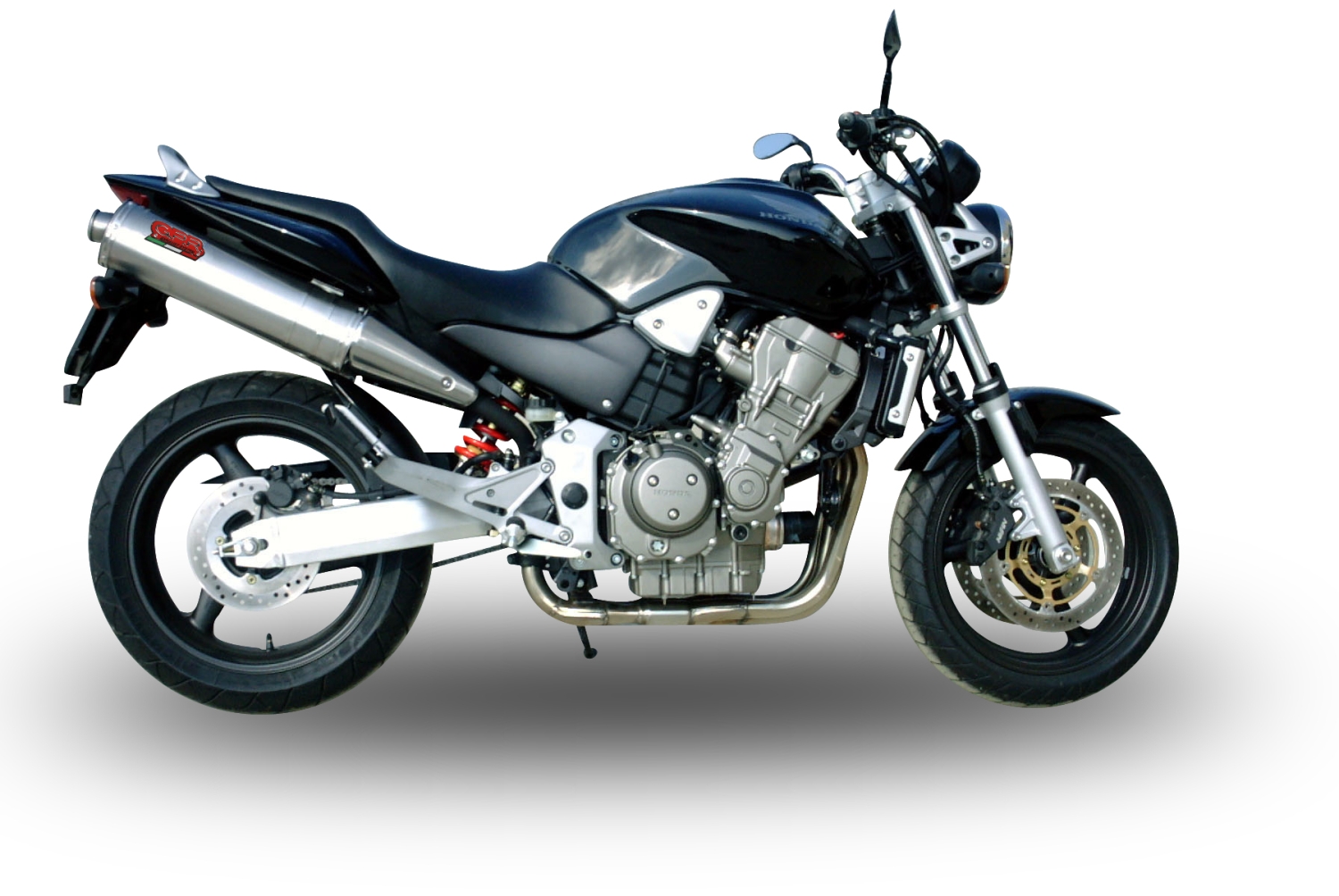 GPR auspuff kompatibel mit  Honda Hornet 900 - Cb 900 F 2002-2005, Trioval, Doppelt homologierter legaler Slip-On-Auspuff mit ABE, einschließlich abnehmbarer DB-Killer und verbindungsrohre 