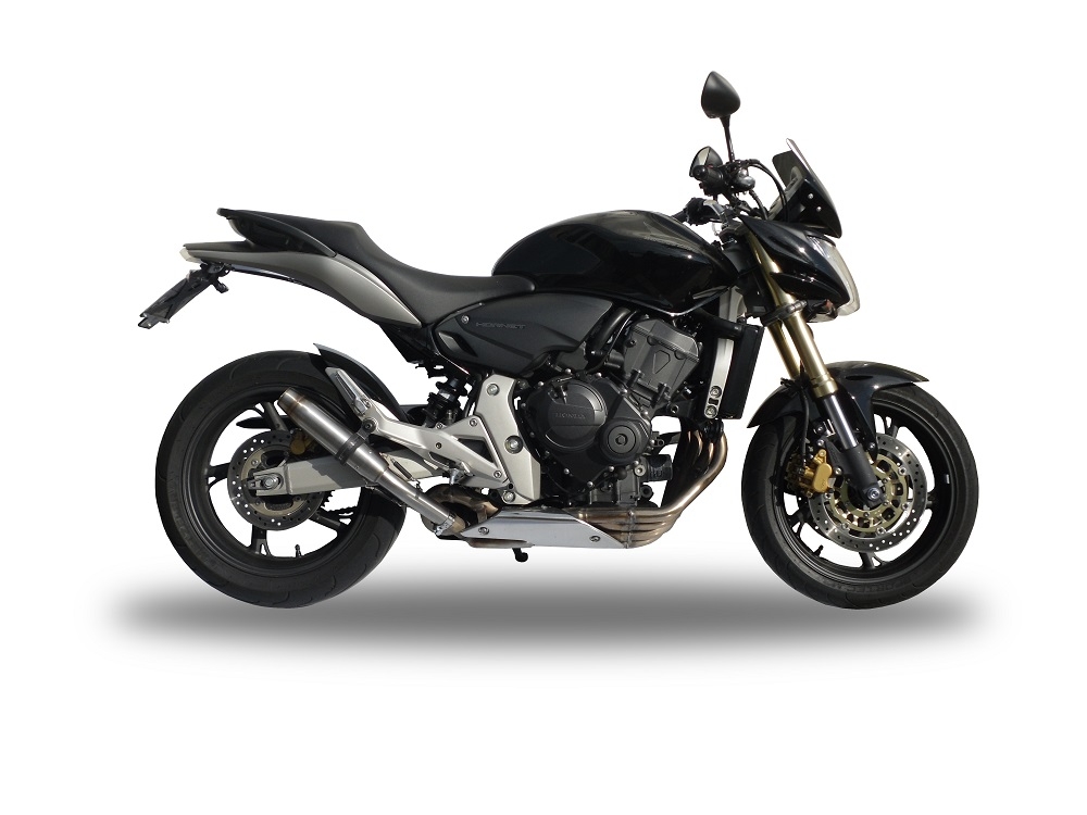 GPR auspuff kompatibel mit  Honda Hornet Cb 600 F 2007-2014, Deeptone Inox, Zugelassener legaler Slip-On-Auspuff mit Abe, einschließlich abnehmbarem DB-Killer und Verbindungsrohr 