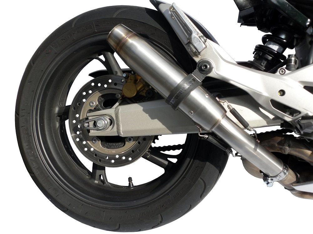 GPR auspuff kompatibel mit  Honda Hornet Cb 600 F 2007-2014, Deeptone Inox, Zugelassener legaler Slip-On-Auspuff mit Abe, einschließlich abnehmbarem DB-Killer und Verbindungsrohr 
