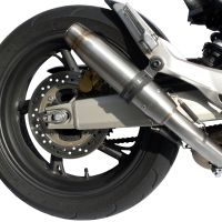 GPR auspuff kompatibel mit  Honda Hornet Cb 600 F 2007-2014, Deeptone Inox, Zugelassener legaler Slip-On-Auspuff mit Abe, einschließlich abnehmbarem DB-Killer und Verbindungsrohr 