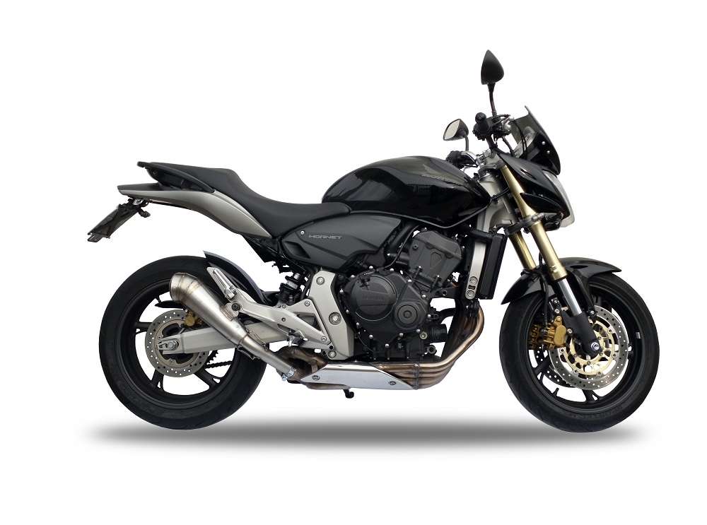 GPR auspuff kompatibel mit  Honda Hornet Cb 600 F 2007-2014, Powercone Evo, Zugelassener legaler Slip-On-Auspuff mit Abe, einschließlich abnehmbarem DB-Killer und Verbindungsrohr 