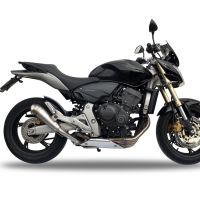 GPR auspuff kompatibel mit  Honda Hornet Cb 600 F 2007-2014, Powercone Evo, Zugelassener legaler Slip-On-Auspuff mit Abe, einschließlich abnehmbarem DB-Killer und Verbindungsrohr 