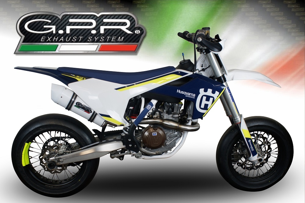 GPR auspuff kompatibel mit  Husqvarna FS 450 2016-2017, Albus Ceramic, Racing-Komplettsystem-Auspuff, einschließlich Krümmer und abnehmbarem DB-Killer 