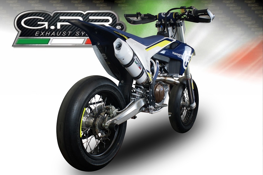 GPR auspuff kompatibel mit  Husqvarna FS 450 2016-2017, Albus Ceramic, Racing-Komplettsystem-Auspuff, einschließlich Krümmer und abnehmbarem DB-Killer 