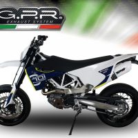 GPR auspuff kompatibel mit  Husqvarna Supermoto 701 2021-2024, Albus Evo4, Zugelassener legaler Slip-On-Auspuff mit ABE, inklusive abnehmbarem DB-Killer, Verbindungsrohr und Katalysator 