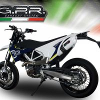GPR auspuff kompatibel mit  Husqvarna Supermoto 701 2021-2024, Albus Evo4, Zugelassener legaler Slip-On-Auspuff mit ABE, inklusive abnehmbarem DB-Killer, Verbindungsrohr und Katalysator 