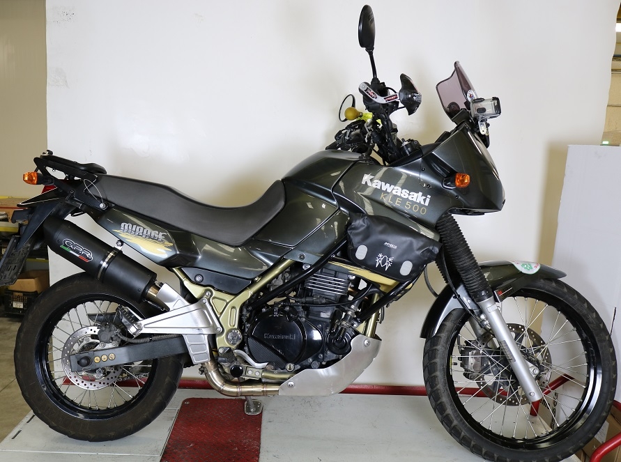 GPR auspuff kompatibel mit  Kawasaki Kle 500 1991-2007, Decatalizzatore, Decat Pipe, Katalysatorabscheider, artikel ohne Genehmigung 