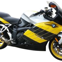 GPR auspuff kompatibel mit  Bmw K 1200 S -R 2004-2008, Furore Nero, Zugelassener legaler Slip-On-Auspuff mit Abe, einschließlich abnehmbarem DB-Killer und Verbindungsrohr 