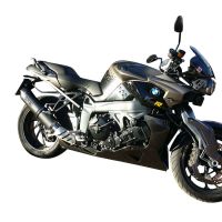 GPR auspuff kompatibel mit  Bmw K 1300 S -R  2009-2014, Furore Nero, Zugelassener legaler Slip-On-Auspuff mit Abe, einschließlich abnehmbarem DB-Killer und Verbindungsrohr 