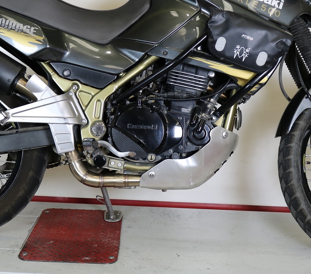GPR auspuff kompatibel mit  Kawasaki Kle 500 1991-2007, Decatalizzatore, Decat Pipe, Katalysatorabscheider, artikel ohne Genehmigung 