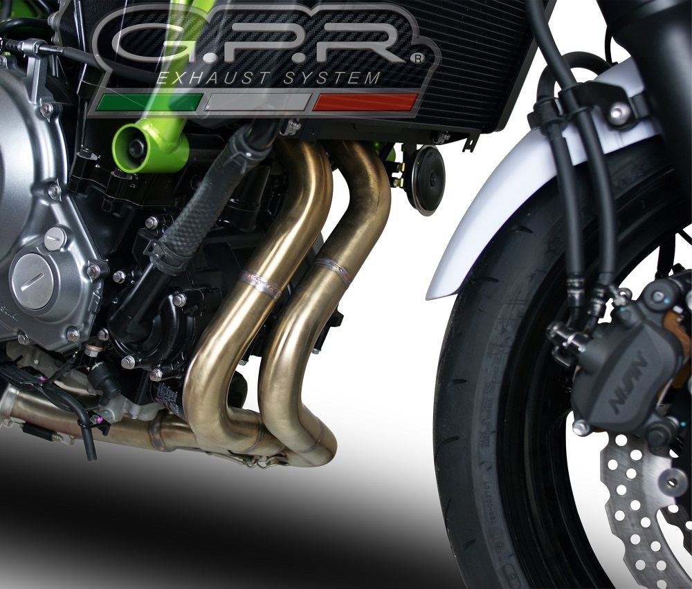 GPR auspuff kompatibel mit  Kawasaki Z 650 2021-2022, Deeptone Inox, Racing-Komplettsystem-Auspuff, einschließlich Krümmer und abnehmbarem DB-Killer 