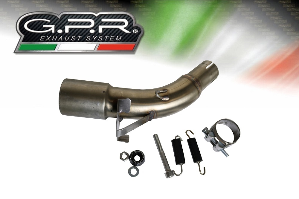 GPR auspuff kompatibel mit  Kawasaki Z 125 2019-2020, M3 Inox , Rennauspuff, mit Verbindungsrohren, Artikel ohne Genehmigung 
