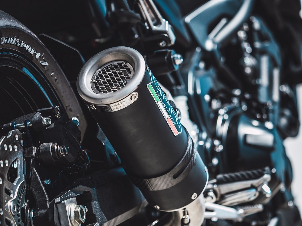 GPR auspuff kompatibel mit  Kawasaki Z 900 E 2020-2024, M3 Black Titanium, Zugelassener legaler Slip-On-Auspuff mit Abe, einschließlich abnehmbarem DB-Killer und Verbindungsrohr 