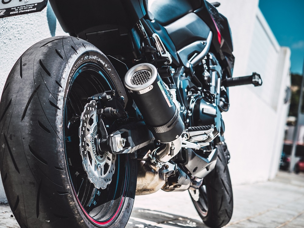 GPR auspuff kompatibel mit  Kawasaki Z 900 E 2020-2024, M3 Black Titanium, Zugelassener legaler Slip-On-Auspuff mit Abe, einschließlich abnehmbarem DB-Killer und Verbindungsrohr 