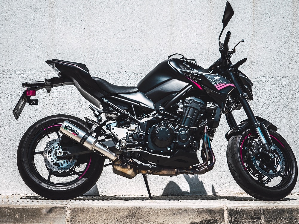 GPR auspuff kompatibel mit  Kawasaki Z 900 2017-2019, M3 Inox , Zugelassener legaler Slip-On-Auspuff mit Abe, einschließlich abnehmbarem DB-Killer und Verbindungsrohr 