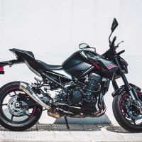 GPR auspuff kompatibel mit  Kawasaki Z 900 E 2017-2020, Powercone Evo, Zugelassener legaler Slip-On-Auspuff mit Abe, einschließlich abnehmbarem DB-Killer und Verbindungsrohr 