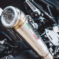 GPR auspuff kompatibel mit  Kawasaki Z 900 E 2017-2020, Powercone Evo, Zugelassener legaler Slip-On-Auspuff mit Abe, einschließlich abnehmbarem DB-Killer und Verbindungsrohr 