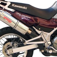 GPR auspuff kompatibel mit  Kawasaki Kle 500 1991-2007, Trioval, Zugelassener legaler Slip-On-Auspuff mit Abe, einschließlich abnehmbarem DB-Killer und Verbindungsrohr 