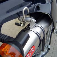 GPR auspuff kompatibel mit  Kawasaki Klx 650 R  1996-2002, Furore Nero, Zugelassener legaler Slip-On-Auspuff mit Abe, einschließlich abnehmbarem DB-Killer und Verbindungsrohr 