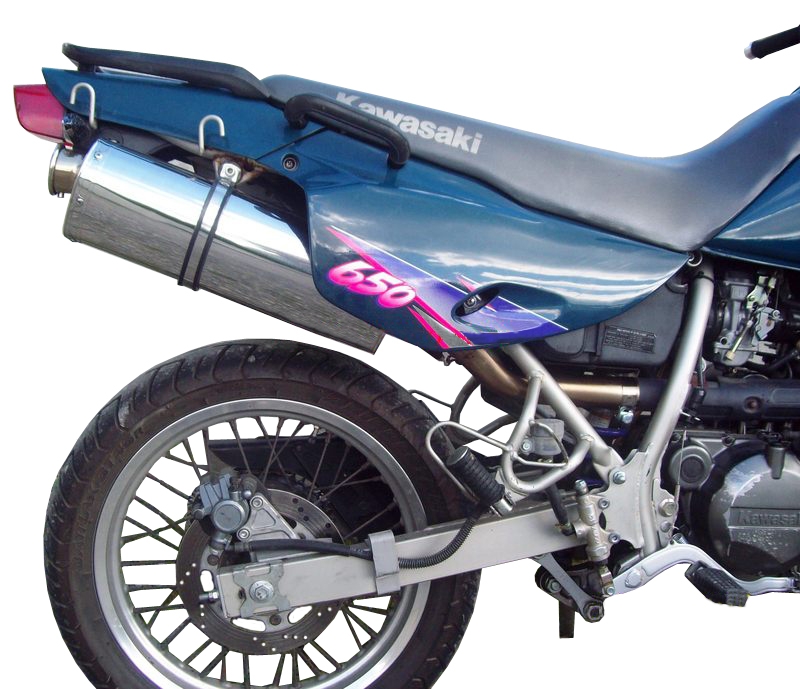 GPR auspuff kompatibel mit  Kawasaki Klx 650 R  1996-2002, Trioval, Zugelassener legaler Slip-On-Auspuff mit Abe, einschließlich abnehmbarem DB-Killer und Verbindungsrohr 