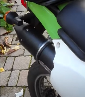 GPR auspuff kompatibel mit  Kawasaki Klx 650 R  1996-2002, Furore Nero, Zugelassener legaler Slip-On-Auspuff mit Abe, einschließlich abnehmbarem DB-Killer und Verbindungsrohr 