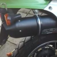GPR auspuff kompatibel mit  Kawasaki Klx 650 R  1996-2002, Furore Nero, Zugelassener legaler Slip-On-Auspuff mit Abe, einschließlich abnehmbarem DB-Killer und Verbindungsrohr 