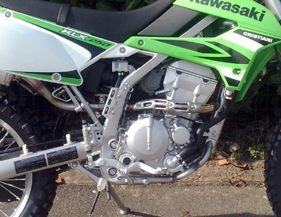 GPR auspuff kompatibel mit  Kawasaki KLX 250 R  1994-2007, Furore Nero, Zugelassener legaler Slip-On-Auspuff mit Abe, einschließlich abnehmbarem DB-Killer und Verbindungsrohr 