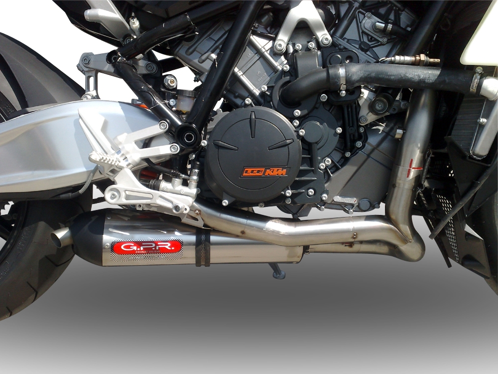 GPR auspuff kompatibel mit  Ktm Rc 8 R 2008-2014, New Grand Prix Evo Titanium, Kompletter Rennauspuff, geliefert mit spezifischem Krümmer, Artikel ohne Homologation 