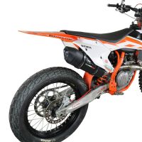 GPR auspuff kompatibel mit  Ktm SX-F 450 2016-2018, Furore Nero, Racing-Komplettsystem-Auspuff, einschließlich Krümmer und abnehmbarem DB-Killer 