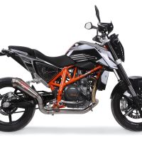 GPR auspuff kompatibel mit  Ktm Duke 690 2017-2020, Powercone Evo, Zugelassener legaler Slip-On-Auspuff mit Abe, einschließlich abnehmbarem DB-Killer und Verbindungsrohr 