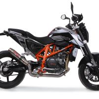 GPR auspuff kompatibel mit  Ktm Duke 690 2017-2020, Deeptone Inox, Zugelassener legaler Slip-On-Auspuff mit Abe, einschließlich abnehmbarem DB-Killer und Verbindungsrohr 