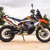 GPR auspuff kompatibel mit  Ktm Adventure 890 2025-2026, Deeptone Inox, Rennauspuff, mit Verbindungsrohren, Artikel ohne Genehmigung 