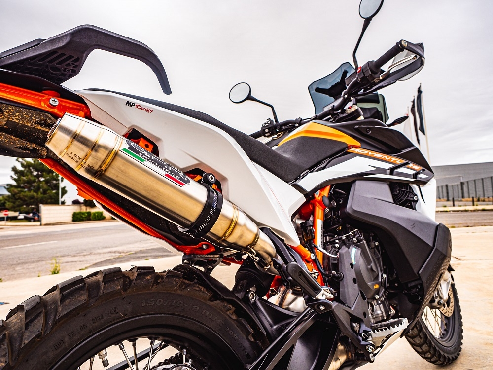 GPR auspuff kompatibel mit  Ktm Adventure 890 2025-2026, Deeptone Inox, Rennauspuff, mit Verbindungsrohren, Artikel ohne Genehmigung 