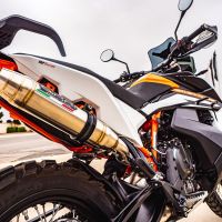 GPR auspuff kompatibel mit  Ktm Adventure 890 2025-2026, Deeptone Inox, Rennauspuff, mit Verbindungsrohren, Artikel ohne Genehmigung 