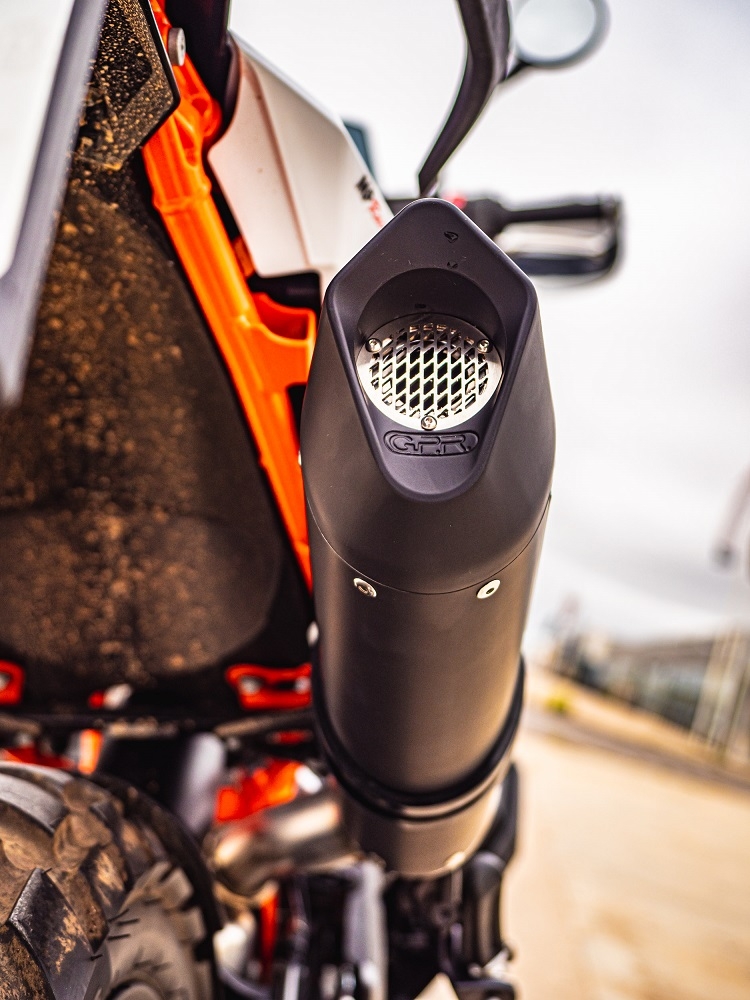 GPR auspuff kompatibel mit  Ktm SMT 890 2025-2026, Furore Evo4 Nero, Zugelassener legaler Slip-On-Auspuff mit Abe, einschließlich abnehmbarem DB-Killer und Verbindungsrohr 