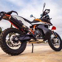 GPR auspuff kompatibel mit  Husqvarna Norden 901 2022-2024, M3 Black Titanium, Zugelassener legaler Slip-On-Auspuff mit Abe, einschließlich abnehmbarem DB-Killer und Verbindungsrohr 