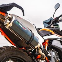 GPR auspuff kompatibel mit  Ktm SMT 890 2025-2026, Dual Poppy, Zugelassener legaler Slip-On-Auspuff mit Abe, einschließlich abnehmbarem DB-Killer und Verbindungsrohr 