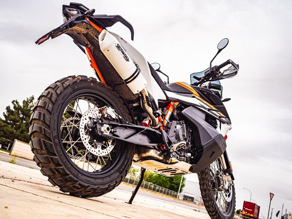 GPR auspuff kompatibel mit  Ktm Adventure 890 2025-2026, Albus Evo4, Zugelassener legaler Slip-On-Auspuff mit Abe, einschließlich abnehmbarem DB-Killer und Verbindungsrohr 