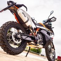 GPR auspuff kompatibel mit  Ktm Adventure 890 2025-2026, Albus Evo4, Zugelassener legaler Slip-On-Auspuff mit Abe, einschließlich abnehmbarem DB-Killer und Verbindungsrohr 